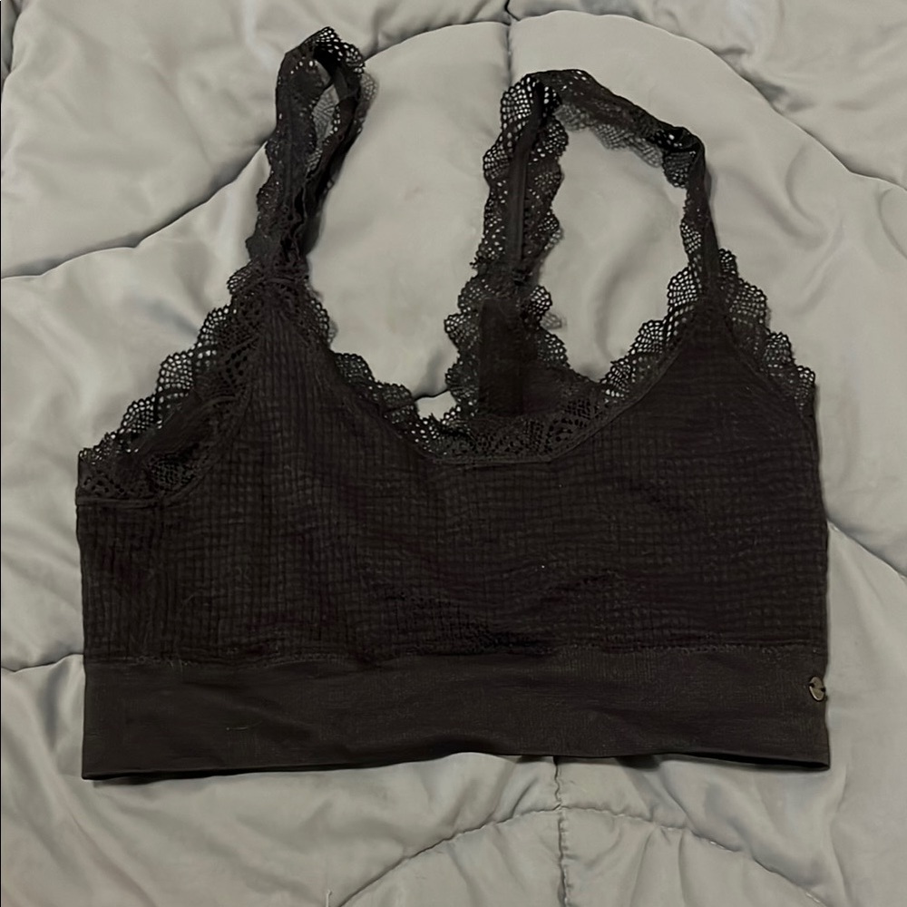 Lucky Brand Black Lace Trim Bra